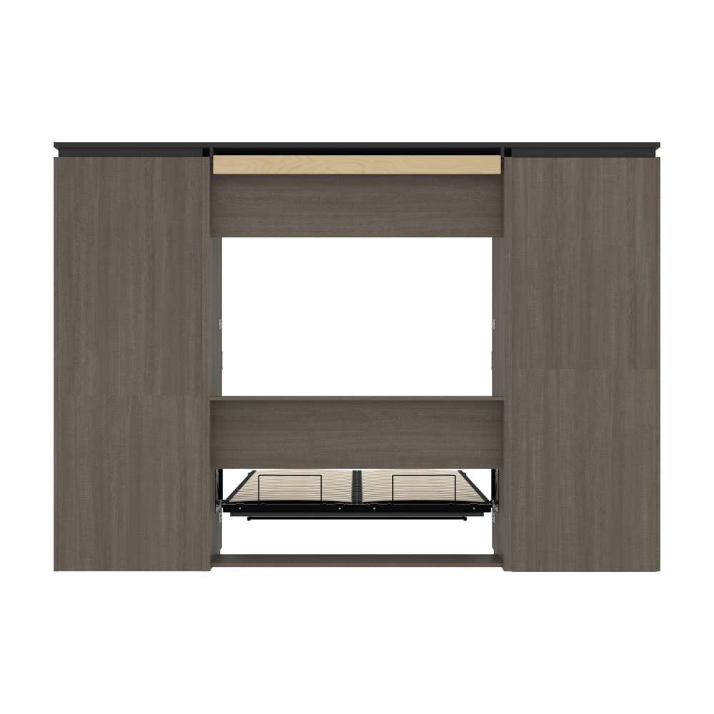 Bestar - Orion 118W Full Murphy Bed with Multifunctional Storage (119W) in Bark Gray & Graphite - 116863-000047 veiw 11