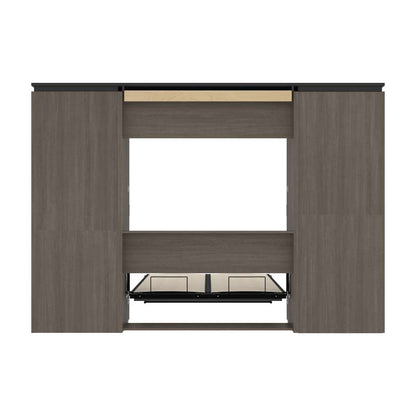 Bestar - Orion 118W Full Murphy Bed with Multifunctional Storage (119W) in Bark Gray & Graphite - 116863-000047 veiw 11