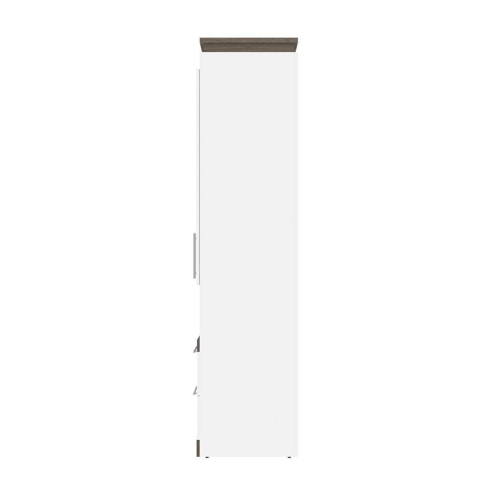 Bestar - Orion 118W Full Murphy Bed with Multifunctional Storage (119W) in White & Walnut Grey - 116863-000017 veiw 3