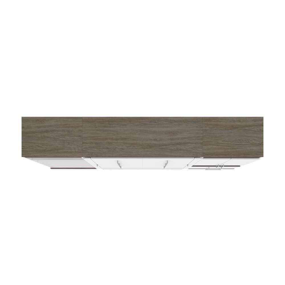 Bestar - Orion 118W Full Murphy Bed with Multifunctional Storage (119W) in White & Walnut Grey - 116863-000017 veiw 5