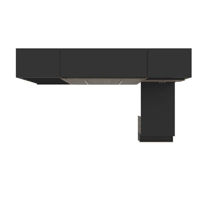 Bestar - Orion 118W Full Murphy Bed with Shelving and Fold-Out Desk (119W) in Bark Gray & Graphite - 116866-000047 veiw 6