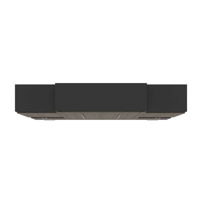 Bestar - Orion 124W Queen Murphy Bed and 2 Storage Cabinets with Pull-Out Shelves (125W) in Bark Gray & Graphite - 116870-000047 veiw 5