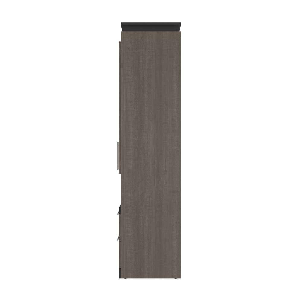 Bestar - Orion 124W Queen Murphy Bed and Multifunctional Storage with Drawers (125W) in Bark Gray & Graphite - 116874-000047 veiw 3