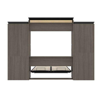 Bestar - Orion 124W Queen Murphy Bed and Multifunctional Storage with Drawers (125W) in Bark Gray & Graphite - 116874-000047 veiw 11