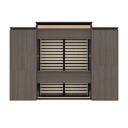 Bestar - Orion 124W Queen Murphy Bed with Multifunctional Storage (125W) in Bark Gray & Graphite - 116873-000047 veiw 4