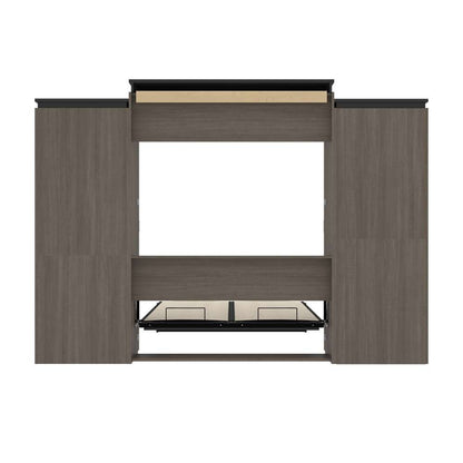 Bestar - Orion 124W Queen Murphy Bed with Multifunctional Storage (125W) in Bark Gray & Graphite - 116873-000047 veiw 11