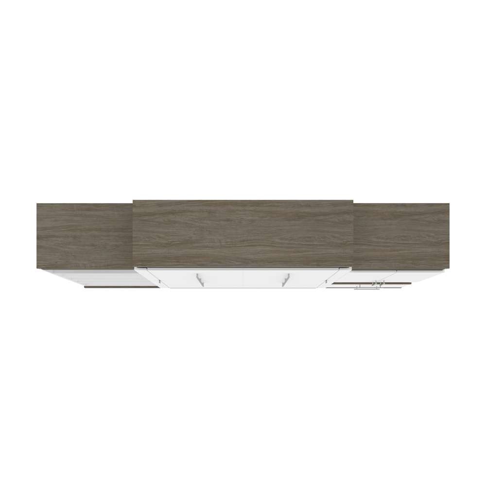 Bestar - Orion 124W Queen Murphy Bed with Multifunctional Storage (125W) in White & Walnut Grey - 116873-000017 veiw 5