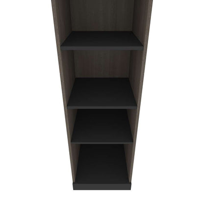 Bestar - Orion 20W Narrow Shelving Unit in Bark Gray & Graphite - 116162-000047 veiw 7