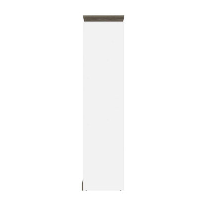 Bestar - Orion 20W Narrow Shelving Unit in White & Walnut Grey - 116162-000017 veiw 3