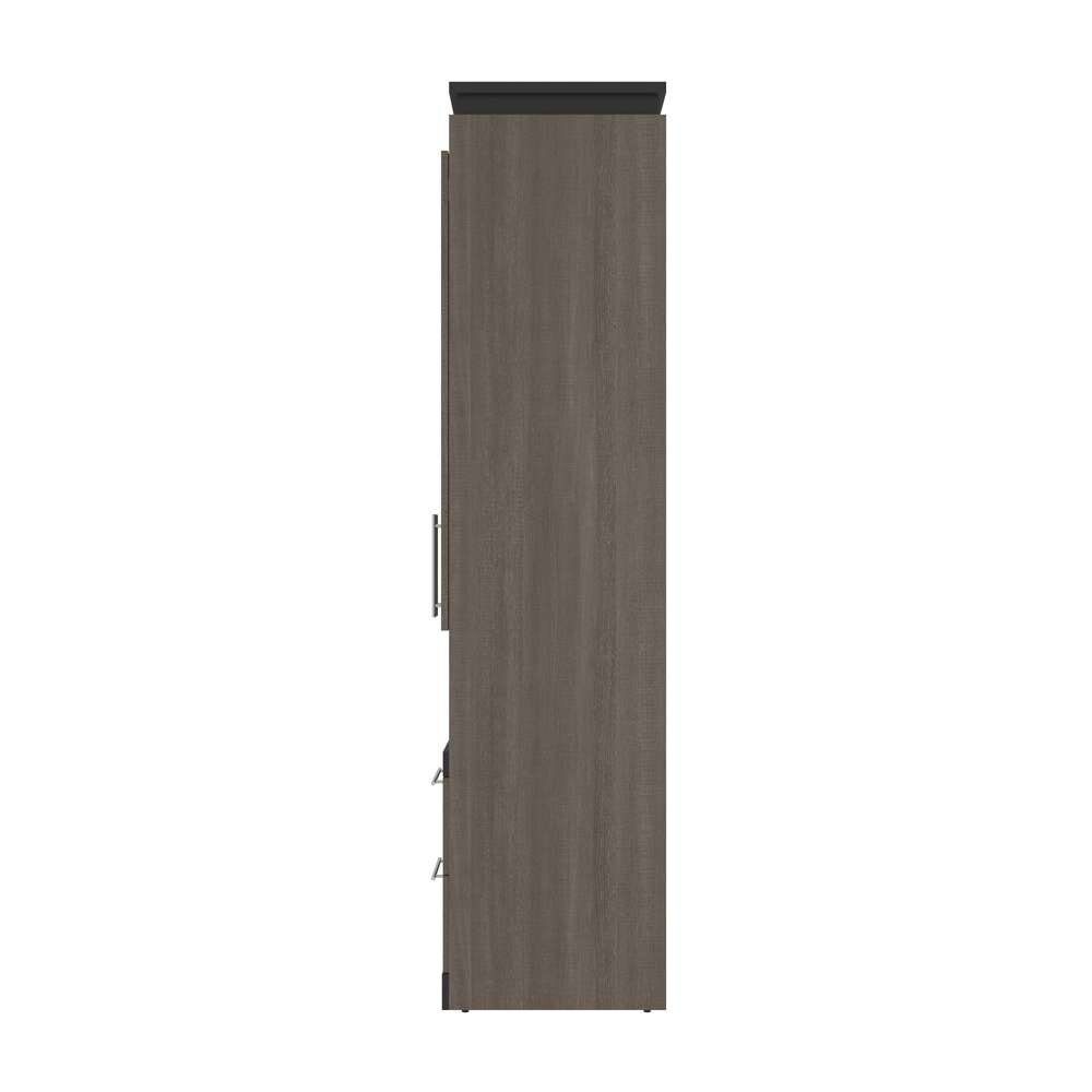 Bestar - Orion 20W Storage Cabinet with Pull-Out Shelf in Bark Gray & Graphite - 116165-000047 veiw 3