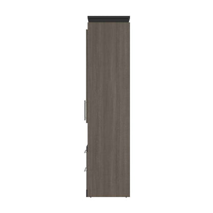 Bestar - Orion 20W Storage Cabinet with Pull-Out Shelf in Bark Gray & Graphite - 116165-000047 veiw 3