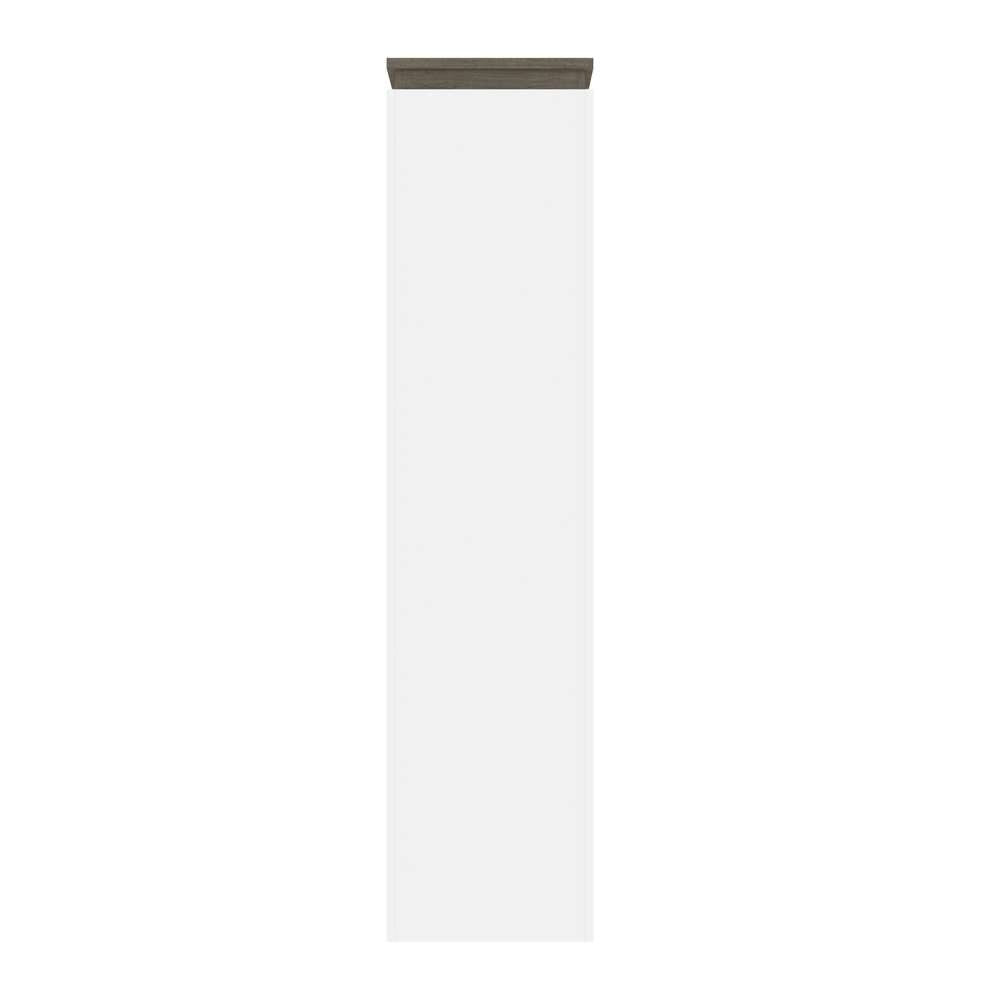 Bestar - Orion 20W Storage Cabinet with Pull-Out Shelf in White & Walnut Grey - 116165-000017 veiw 4