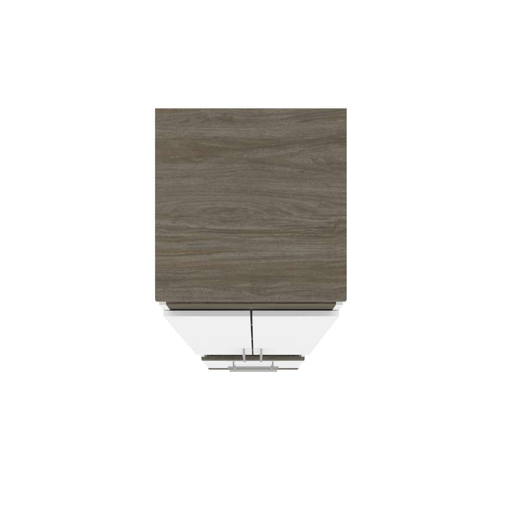 Bestar - Orion 20W Storage Cabinet with Pull-Out Shelf in White & Walnut Grey - 116165-000017 veiw 5