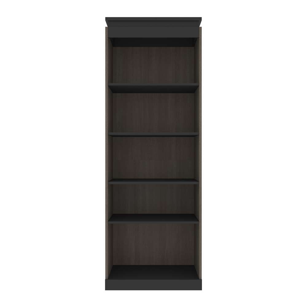 Bestar - Orion 30W Shelving Unit in Bark Gray & Graphite - 116160-000047 veiw 2