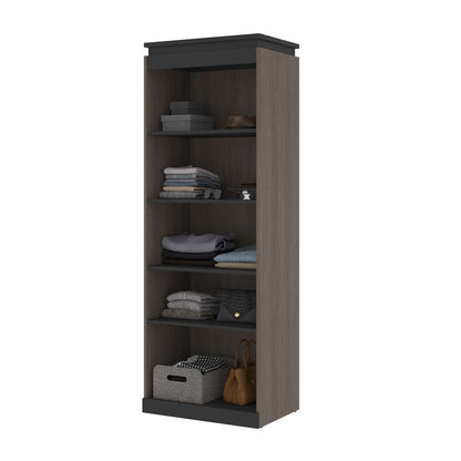 Bestar - Orion 30W Shelving Unit in Bark Gray & Graphite - 116160-000047 veiw 6