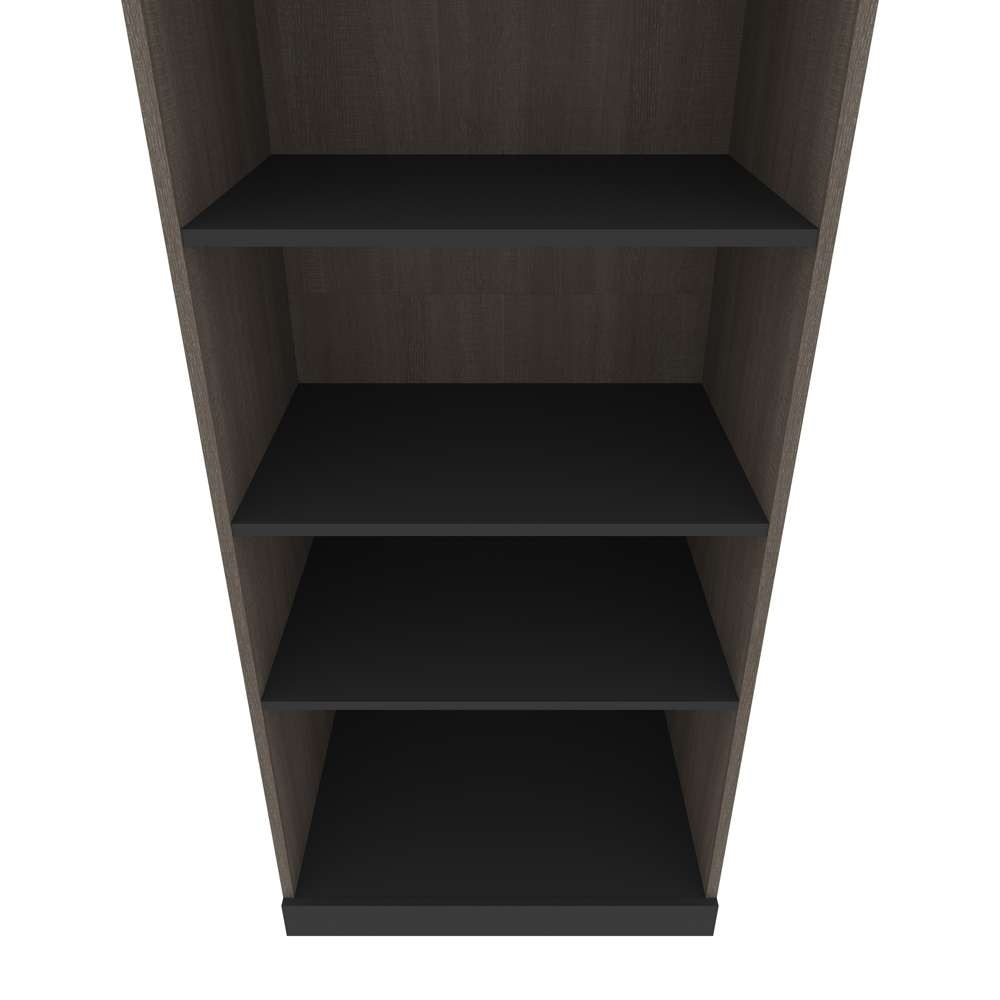 Bestar - Orion 30W Shelving Unit in Bark Gray & Graphite - 116160-000047 veiw 7