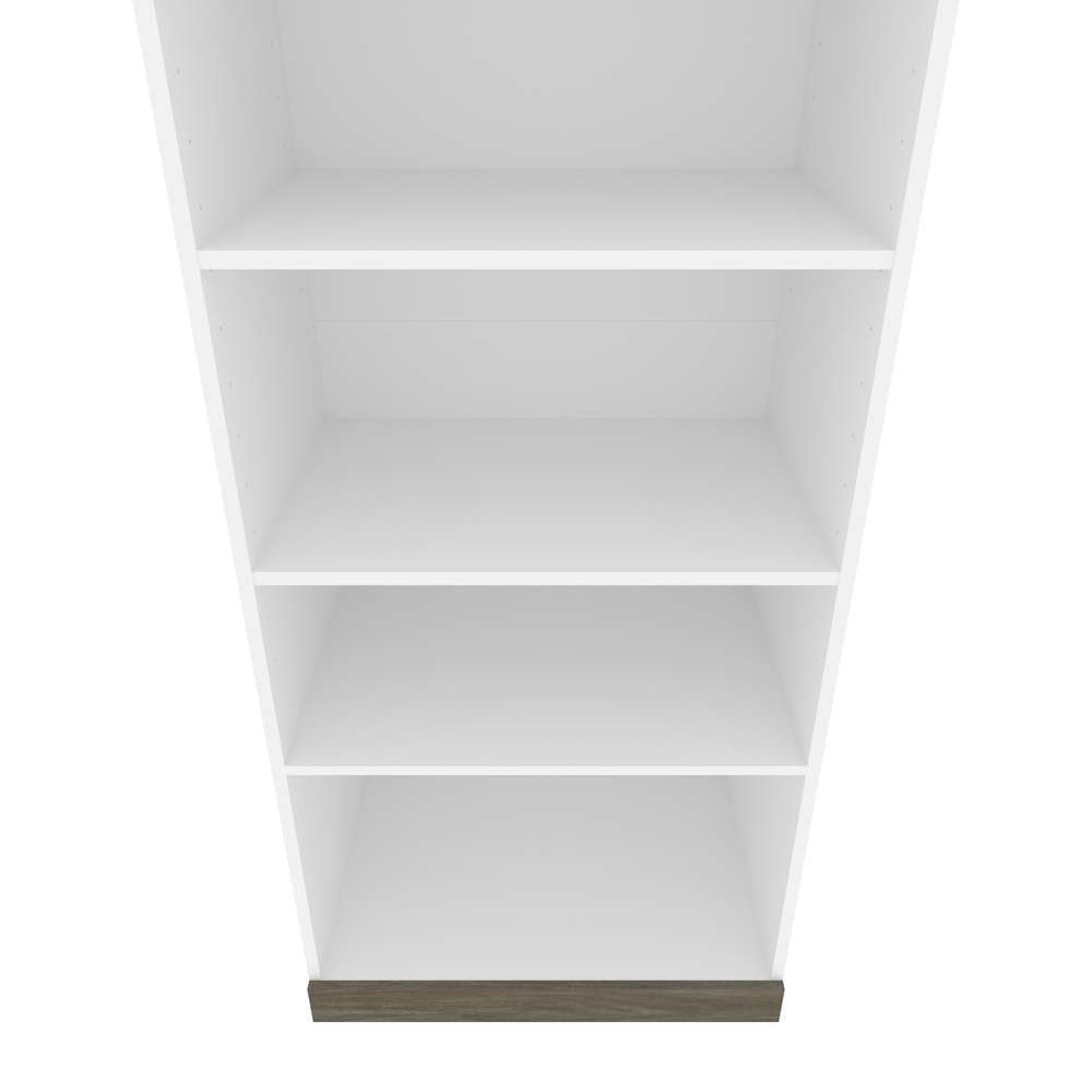 Bestar - Orion 30W Shelving Unit in White & Walnut Grey - 116160-000017 veiw 7