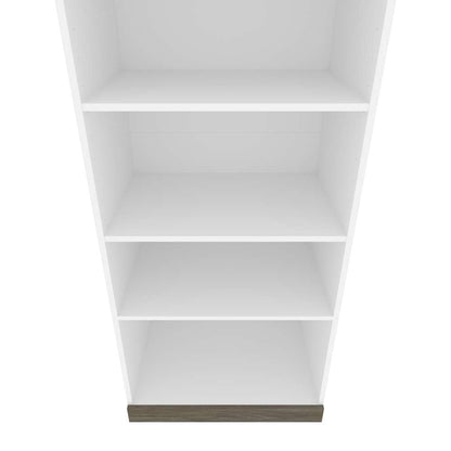 Bestar - Orion 30W Shelving Unit in White & Walnut Grey - 116160-000017 veiw 7