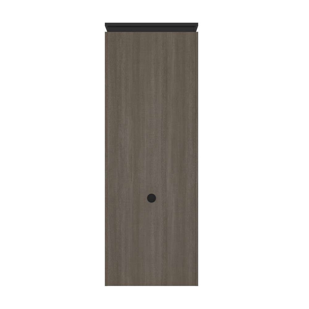 Bestar - Orion 30W Shelving Unit with Fold-Out Desk in Bark Gray & Graphite - 116166-000047 veiw 5