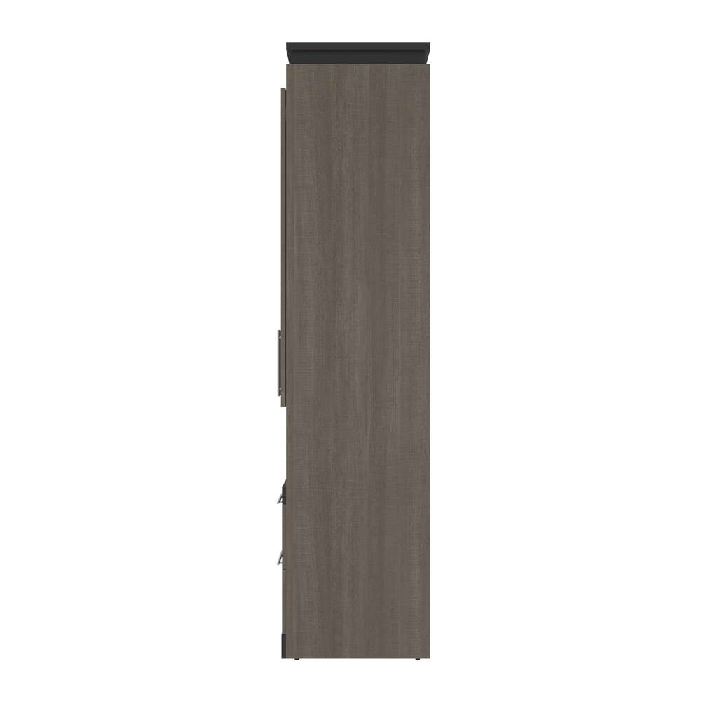 Bestar - Orion 30W Storage Cabinet with Pull-Out Shelf in Bark Gray & Graphite - 116164-000047 veiw 3