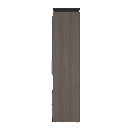 Bestar - Orion 30W Storage Cabinet with Pull-Out Shelf in Bark Gray & Graphite - 116164-000047 veiw 3
