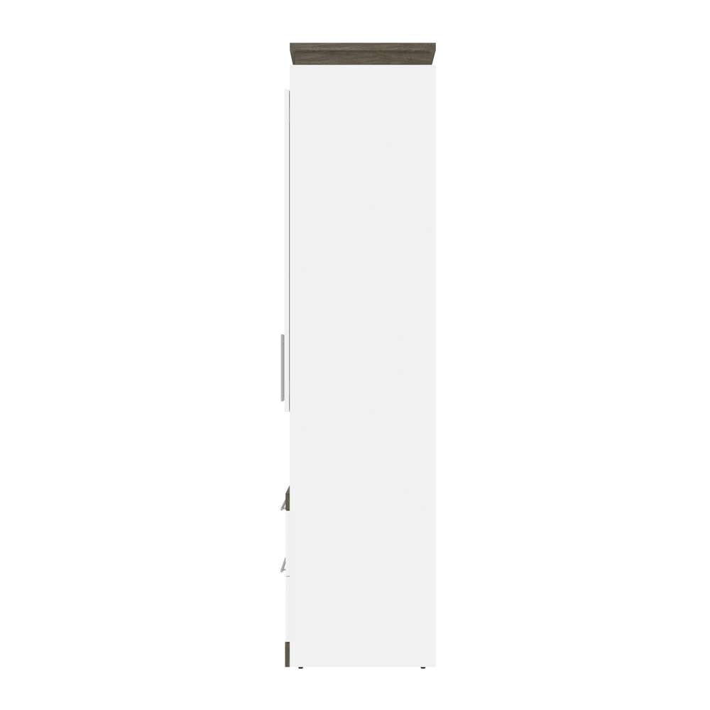 Bestar - Orion 30W Storage Cabinet with Pull-Out Shelf in White & Walnut Grey - 116164-000017 veiw 3