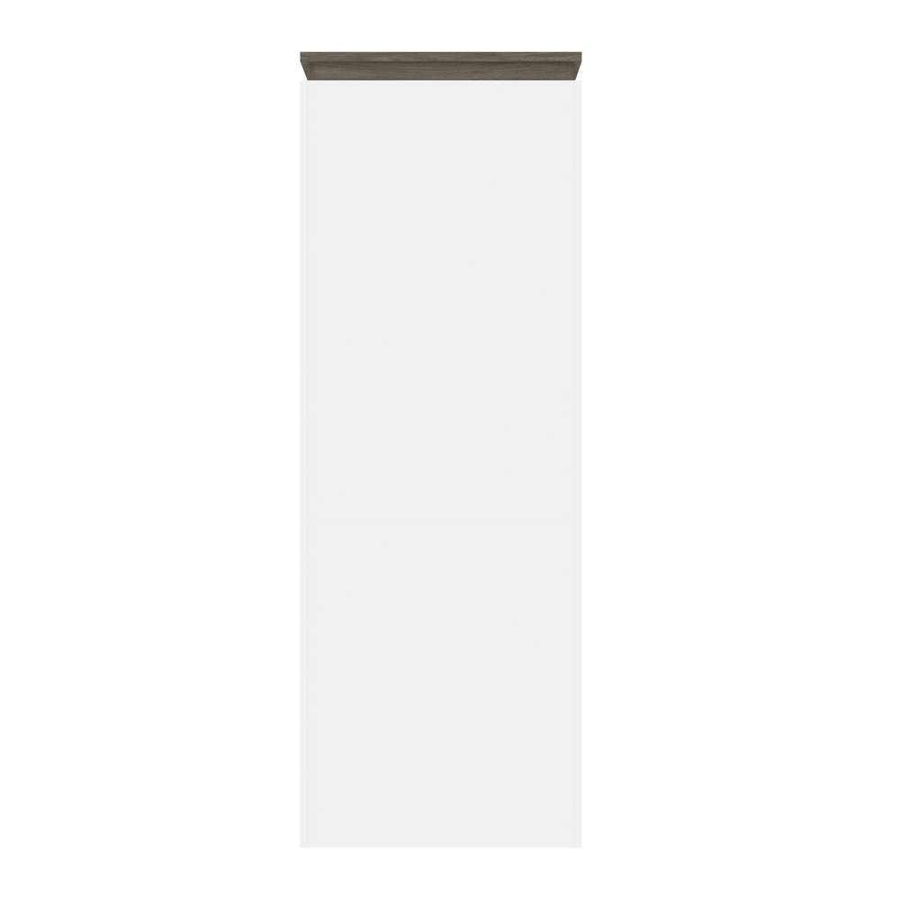 Bestar - Orion 30W Storage Cabinet with Pull-Out Shelf in White & Walnut Grey - 116164-000017 veiw 4