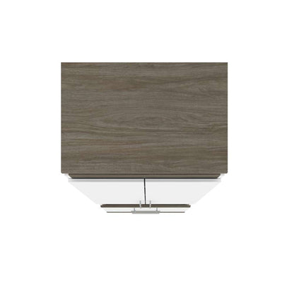 Bestar - Orion 30W Storage Cabinet with Pull-Out Shelf in White & Walnut Grey - 116164-000017 veiw 5