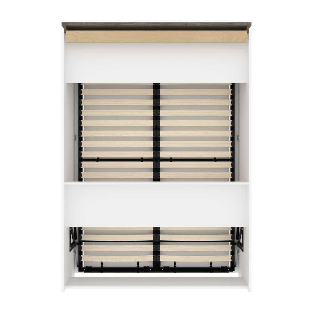 Bestar - Orion 59W Full Murphy Bed in White & Walnut Grey - 116183-000017 veiw 4