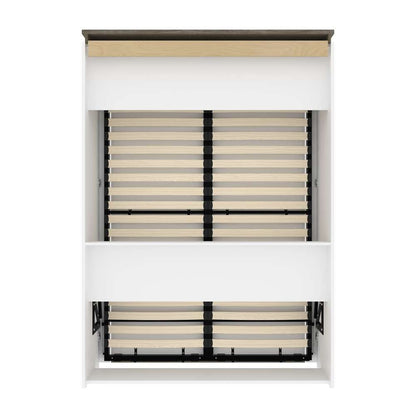 Bestar - Orion 59W Full Murphy Bed in White & Walnut Grey - 116183-000017 veiw 4