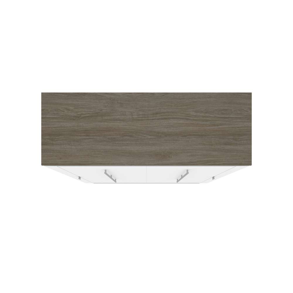 Bestar - Orion 59W Full Murphy Bed in White & Walnut Grey - 116183-000017 veiw 5
