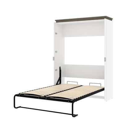 Bestar - Orion 59W Full Murphy Bed in White & Walnut Grey - 116183-000017 veiw 6