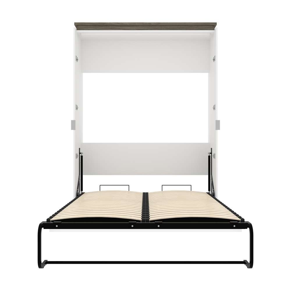 Bestar - Orion 59W Full Murphy Bed in White & Walnut Grey - 116183-000017 veiw 8