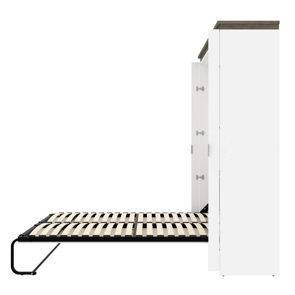 Bestar - Orion 59W Full Murphy Bed in White & Walnut Grey - 116183-000017 veiw 9