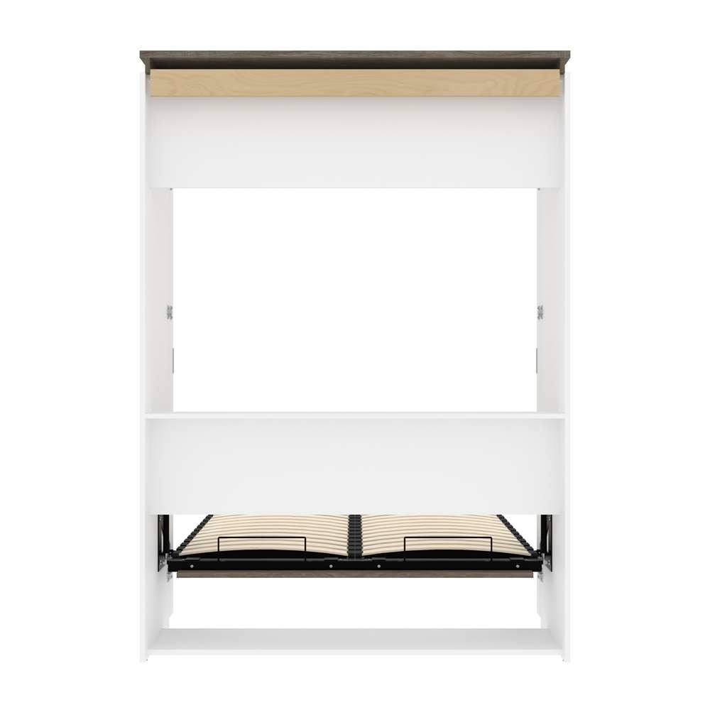 Bestar - Orion 59W Full Murphy Bed in White & Walnut Grey - 116183-000017 veiw 10
