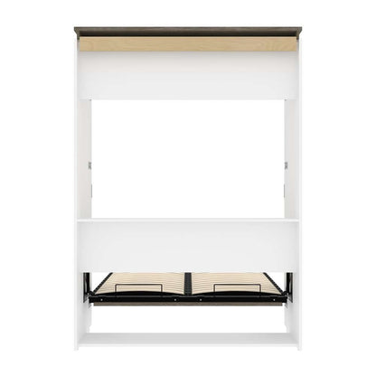 Bestar - Orion 59W Full Murphy Bed in White & Walnut Grey - 116183-000017 veiw 10