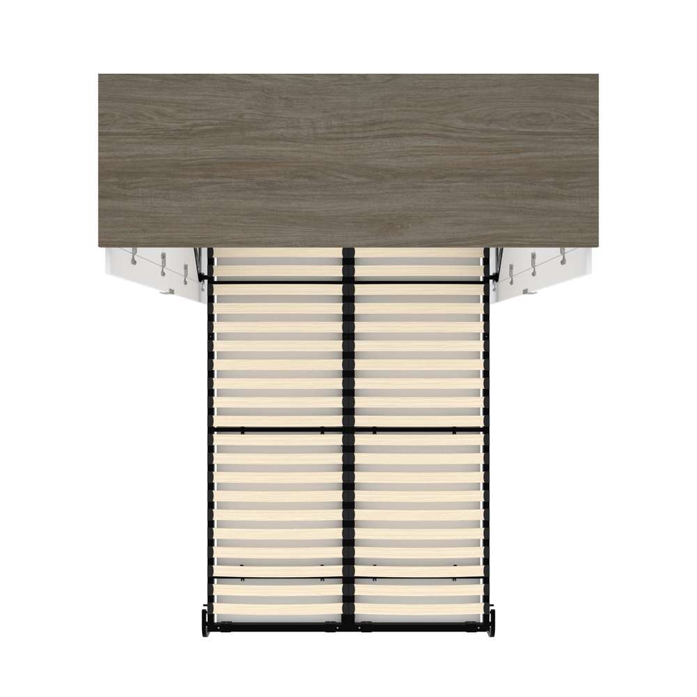 Bestar - Orion 59W Full Murphy Bed in White & Walnut Grey - 116183-000017 veiw 11