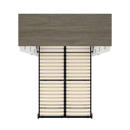 Bestar - Orion 59W Full Murphy Bed in White & Walnut Grey - 116183-000017 veiw 11