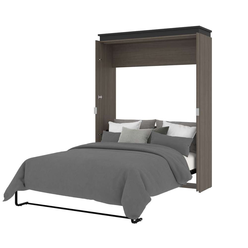 Bestar - Orion 65W Queen Murphy Bed in Bark Gray & Graphite - 116184-000047 veiw 7