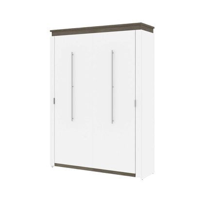 Bestar - Orion 65W Queen Murphy Bed in White & Walnut Grey - 116184-000017 veiw 1