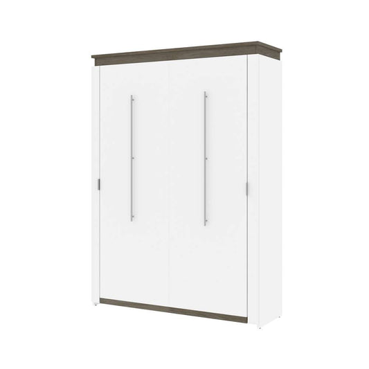 Bestar - Orion 65W Queen Murphy Bed in White & Walnut Grey - 116184-000017 veiw 1