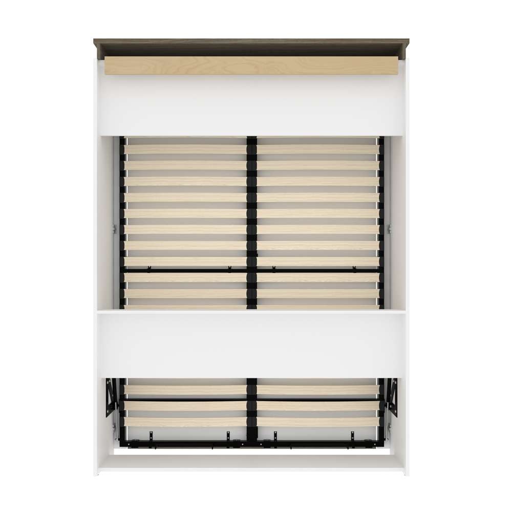 Bestar - Orion 65W Queen Murphy Bed in White & Walnut Grey - 116184-000017 veiw 4