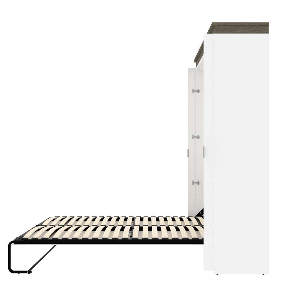 Bestar - Orion 65W Queen Murphy Bed in White & Walnut Grey - 116184-000017 veiw 9