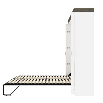 Bestar - Orion 65W Queen Murphy Bed in White & Walnut Grey - 116184-000017 veiw 9