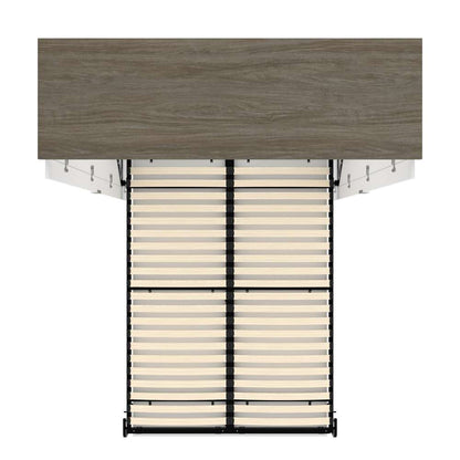 Bestar - Orion 65W Queen Murphy Bed in White & Walnut Grey - 116184-000017 veiw 11