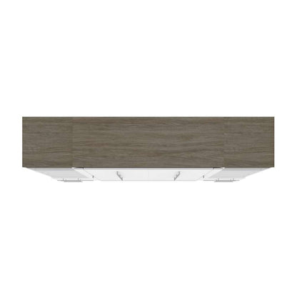 Bestar - Orion 98W Full Murphy Bed and 2 Narrow Shelving Units with Drawers (99W) in White & Walnut Grey - 116895-000017 veiw 5