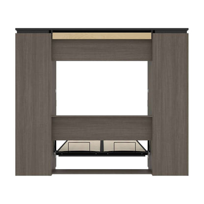 Bestar - Orion 98W Full Murphy Bed and 2 Storage Cabinets with Pull-Out Shelves (99W) in Bark Gray & Graphite - 116899-000047 veiw 10