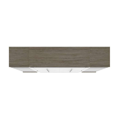 Bestar - Orion 98W Full Murphy Bed with 2 Narrow Shelving Units (99W) in White & Walnut Grey - 116894-000017 veiw 5