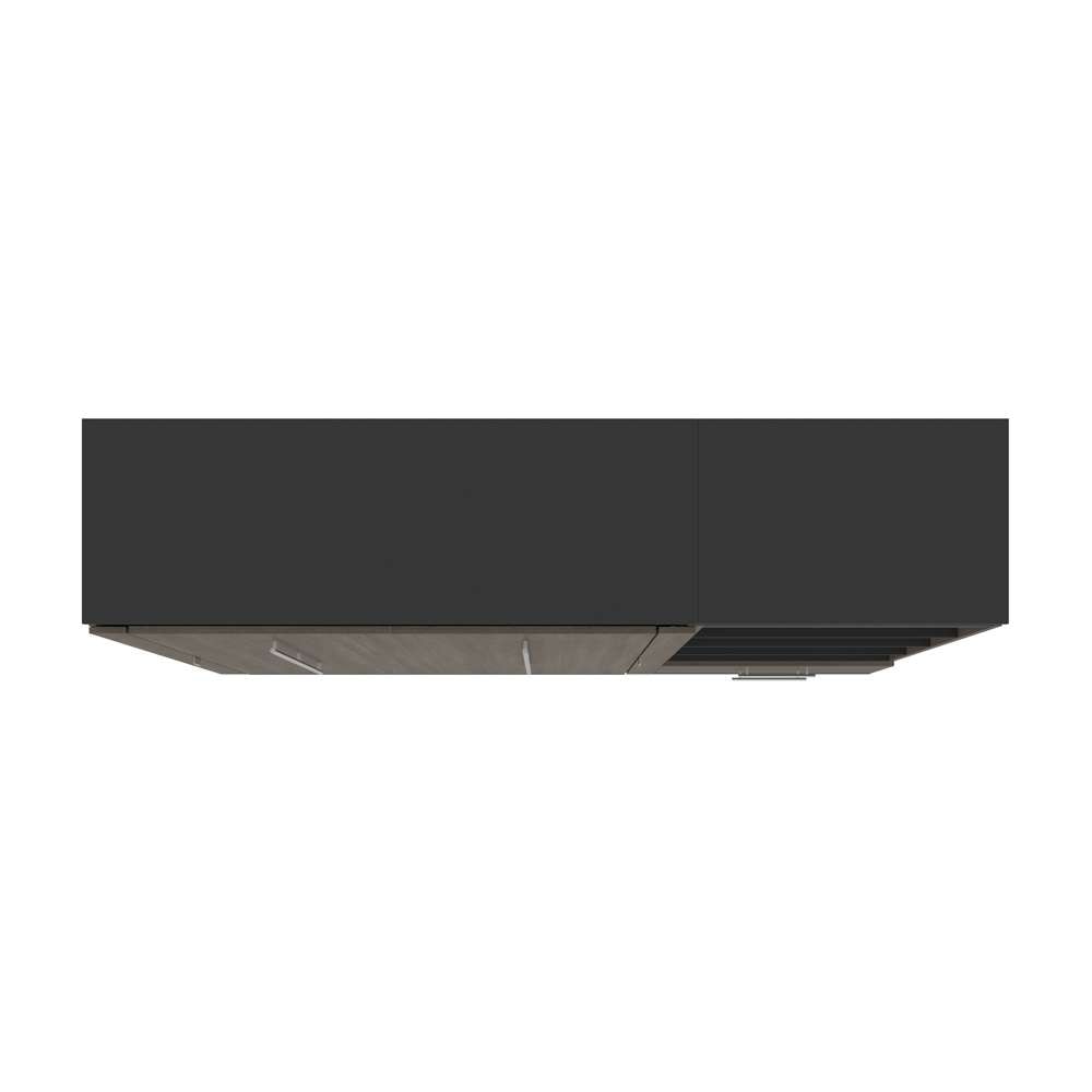 Bestar - Orion Full Murphy Bed and Shelving Unit with Drawers (89W) in Bark Gray & Graphite - 116893-000047 veiw 5