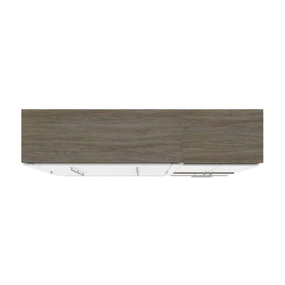 Bestar - Orion Full Murphy Bed and Storage Cabinet with Pull-Out Shelf (89W) in White & Walnut Grey - 116898-000017 veiw 5